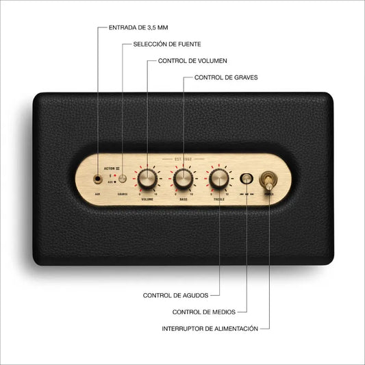 Parlante Marshall Acton III Bluetooth - Negro