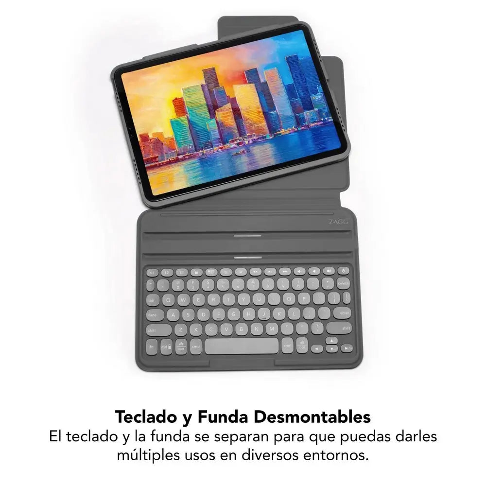 Teclado con Funda Zagg Pro Keys para iPad Pro 11 (Gen 4/3/2/1) Air 11 M2/ Air 10.9 (Gen 5/4) - Negro