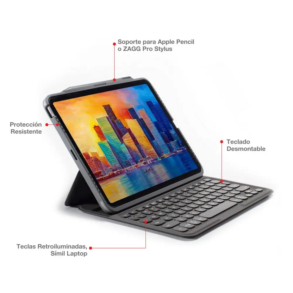 Case con teclado ZAGG ProKeys para iPad Air 10.9 Gris
