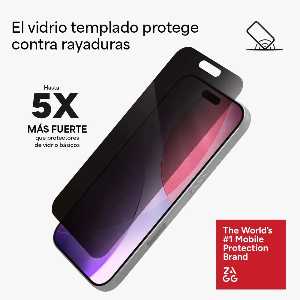 Protector de Pantalla Zagg GL Privacidad para iPhone 17 Pro - Transparente