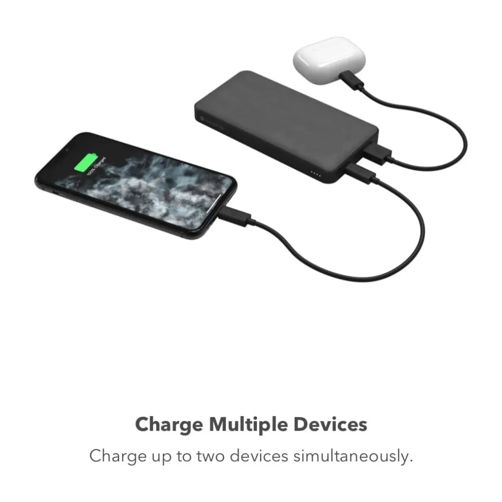 Batería Externa Mophie Powerstation 1 USB-C y 2 USB-A 10000mA - Negro