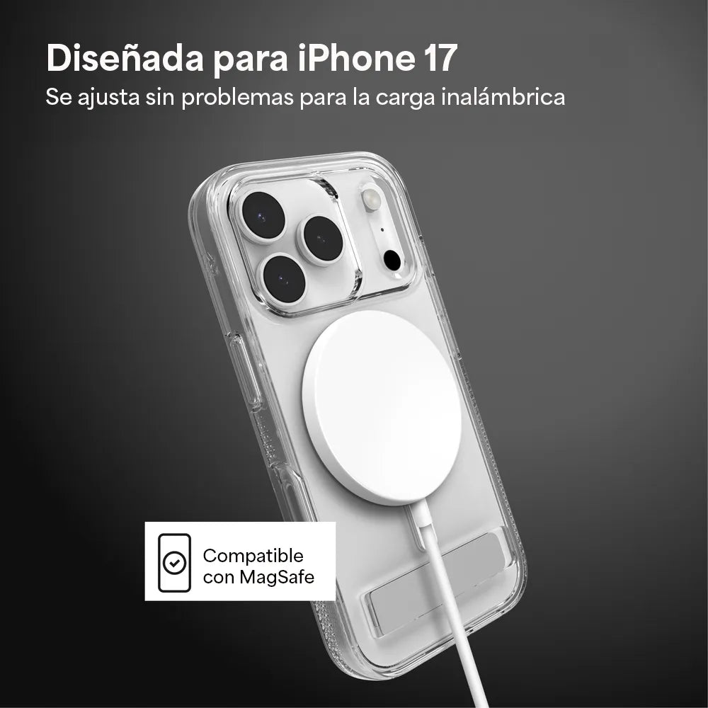 Case ZAGG Crystal Palace con MagSafe KS para iPhone 17 Pro - Transparente