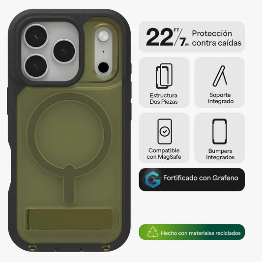 Case ZAGG Rainier con MagSafe KS para iPhone 17 Pro - Alga Marina
