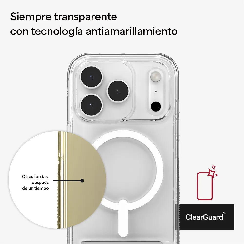 Case ZAGG Crystal Palace con MagSafe KS para iPhone 17 Pro Max - Transparente