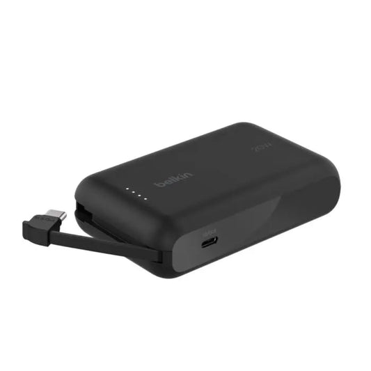 Batería Belkin 10000 mAh 20W con Cable USB-C a USB-C - Negro
