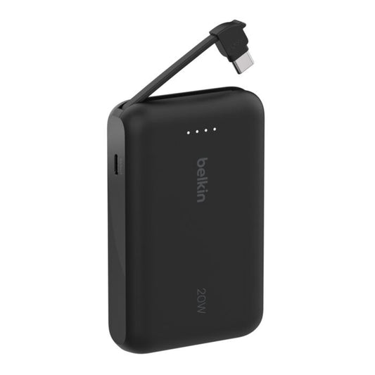 Batería Belkin 10000 mAh 20W con Cable USB-C a USB-C - Negro