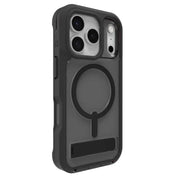 Funda ZAGG Rainier con MagSafe KS color negro humo para iPhone 17 Pro, mostrando su diseño resistente y elegante.
