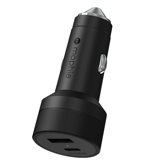 Cargador de Carro Mophie USB-C/USB-A 42W - Negro