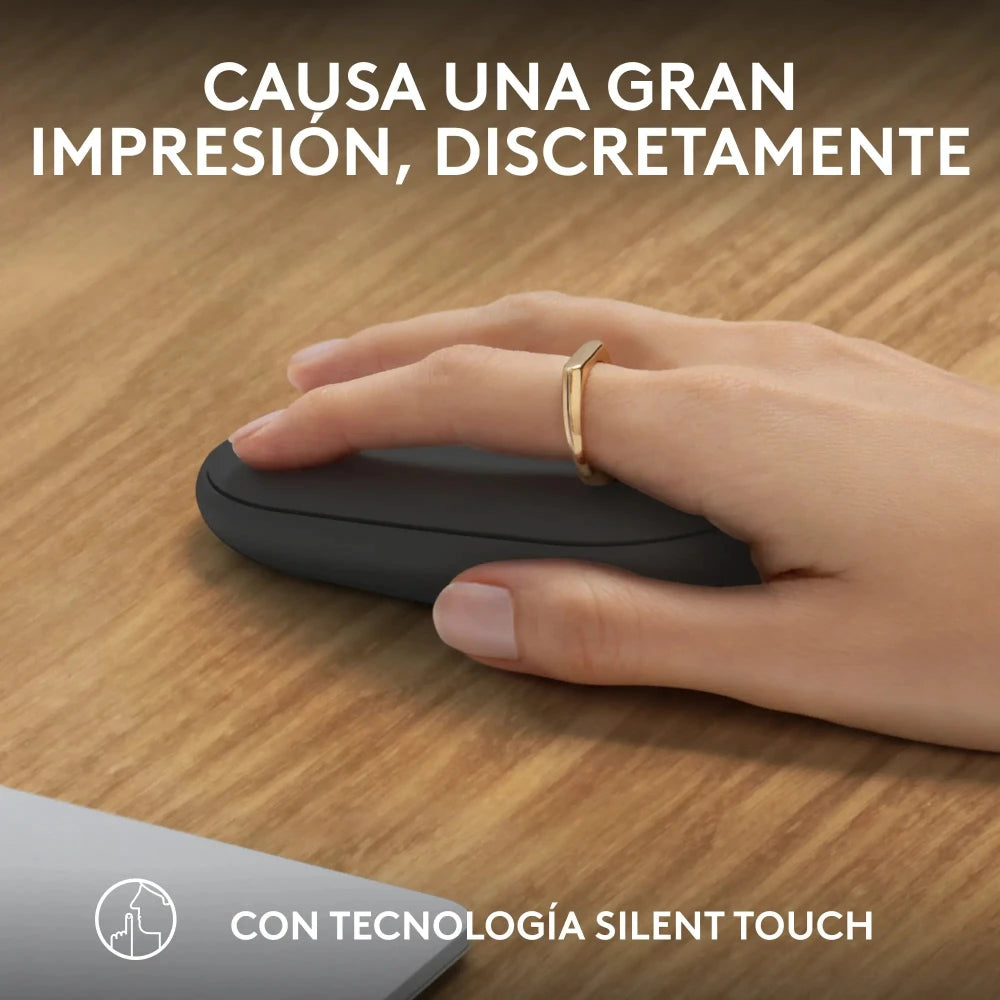 Mouse Inalámbrico Bluetooth Logitech Pebble Mouse 2 M350s - Grafito