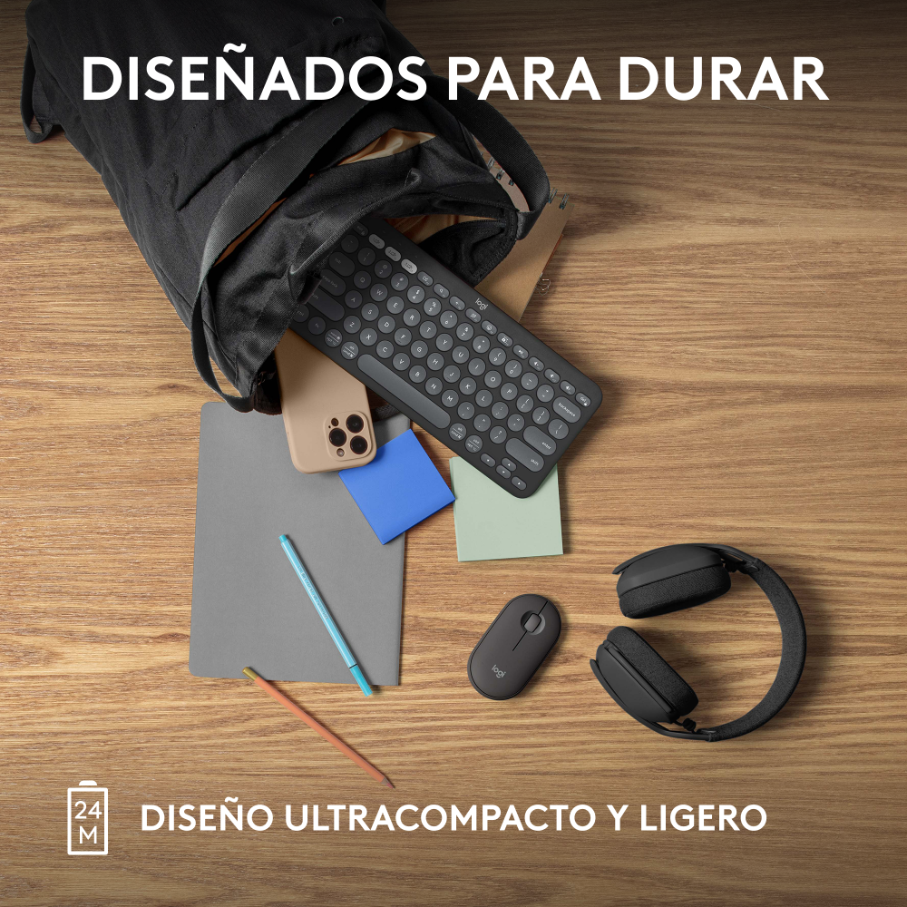 Mouse Inalámbrico Bluetooth Logitech Pebble Mouse 2 M350s - Grafito