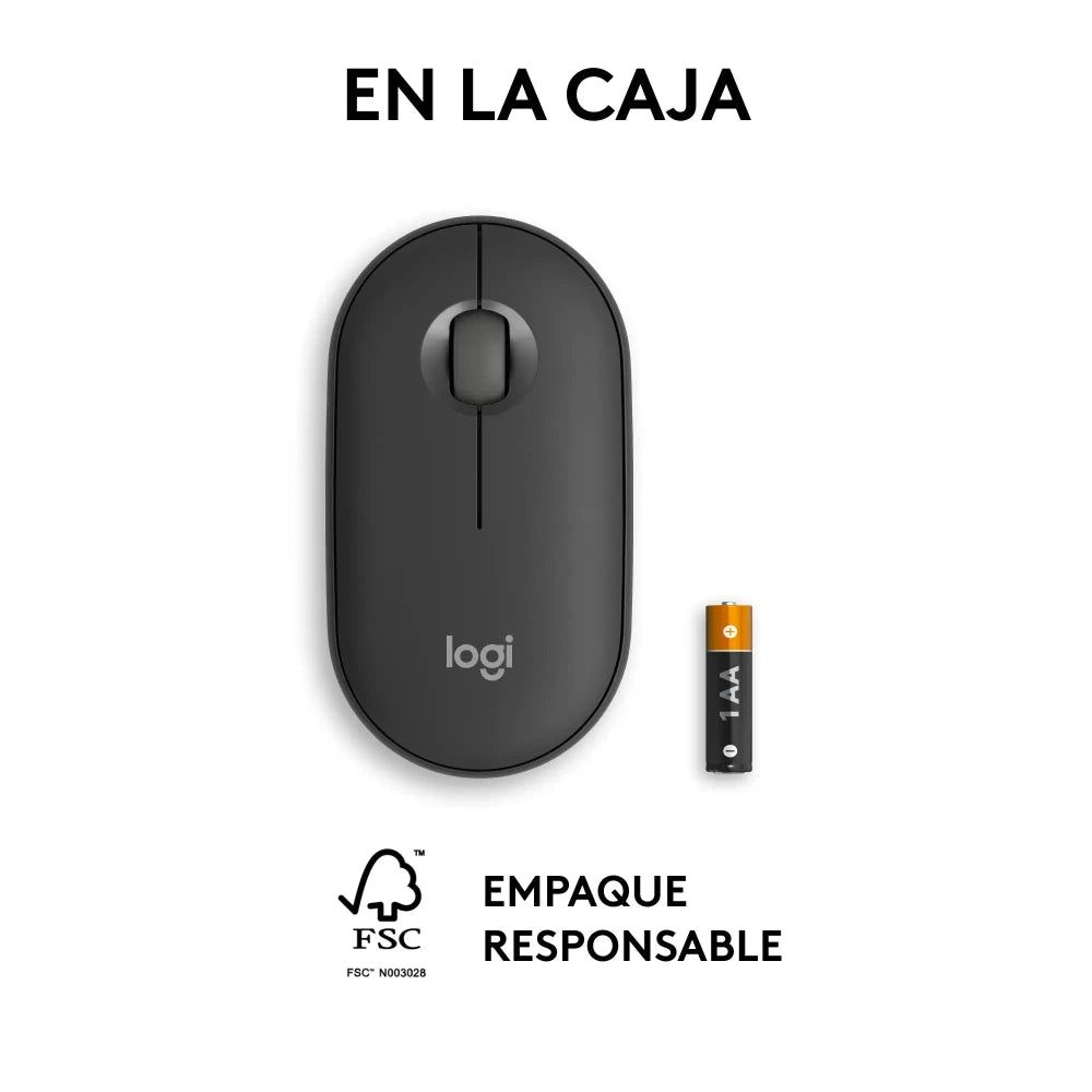 Mouse Inalámbrico Bluetooth Logitech Pebble Mouse 2 M350s - Grafito