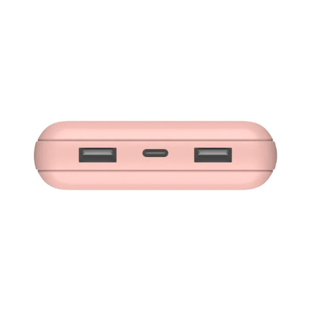 Bateria Externa Belkin 20K Puertos USB-A y USB-C 15W - Rosado