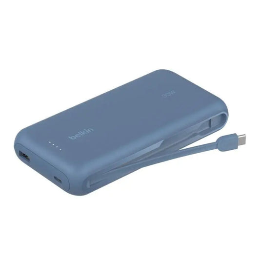 Batería Belkin 20000 mAh 30W con Cable USB-C a USB-C - Azul