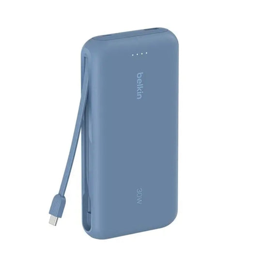 Batería Belkin 20000 mAh 30W con Cable USB-C a USB-C - Azul