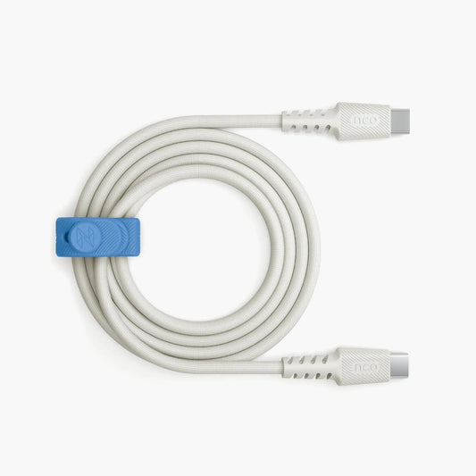 Cable Trenzado NCO PowerLite 1m USB-C a USB-C - Blanco Estrella