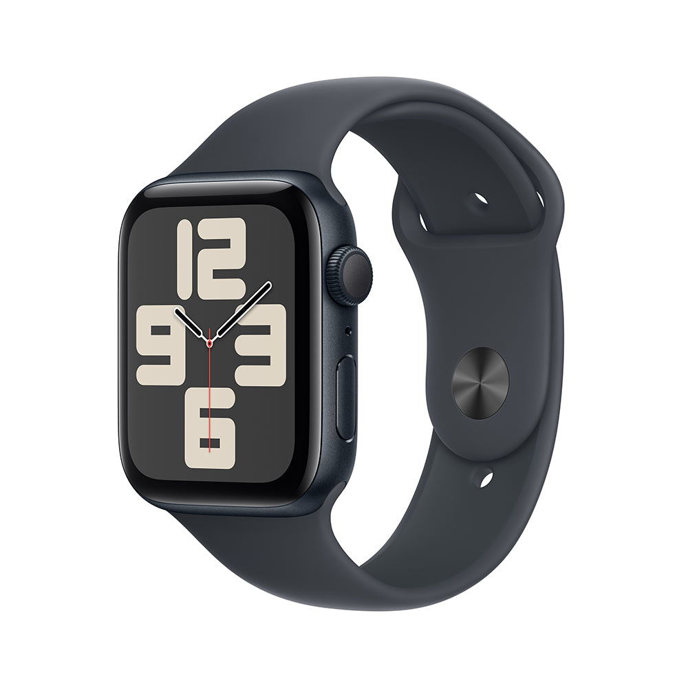 Apple Watch SE GPS • Caja de aluminio color medianoche de 44 mm • Correa deportiva color medianoche M/L