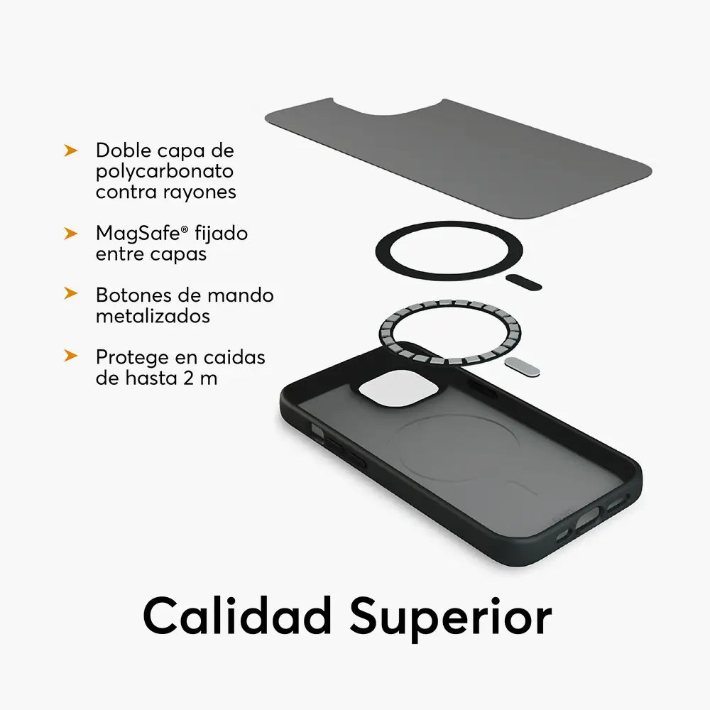 Case NCO SafeCase Lite con MagSafe para iPhone 14/13 - Negro