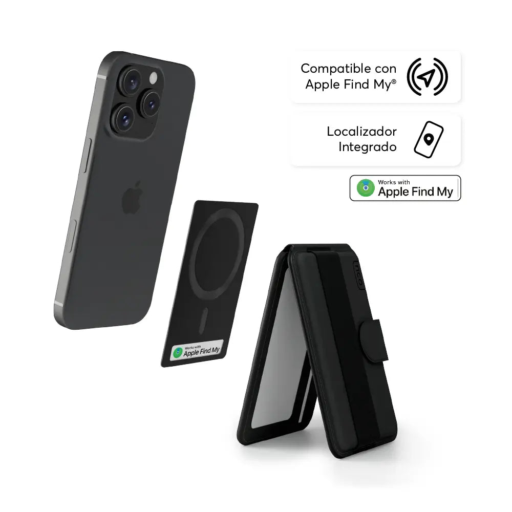 Tarjetero NCO MyWallet compatible con FindMy - Negro