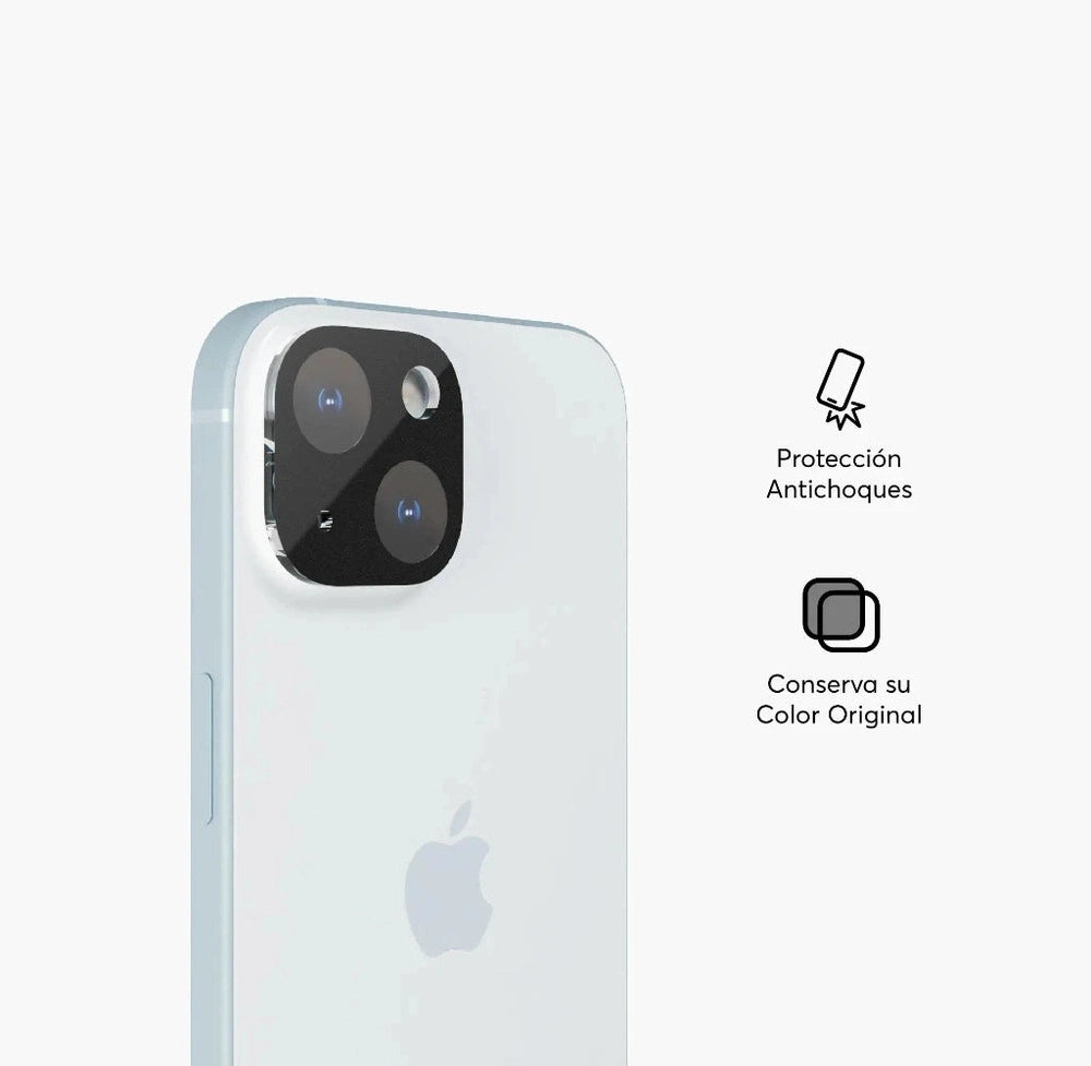 Protector NCO para cámaras de iPhone 15 / 15 Plus - Negro
