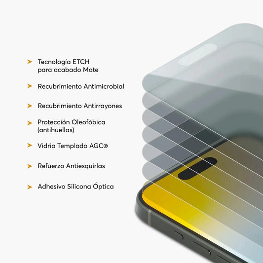Protector de Pantalla Mate NCO NanoGlass para iPhone 15/16