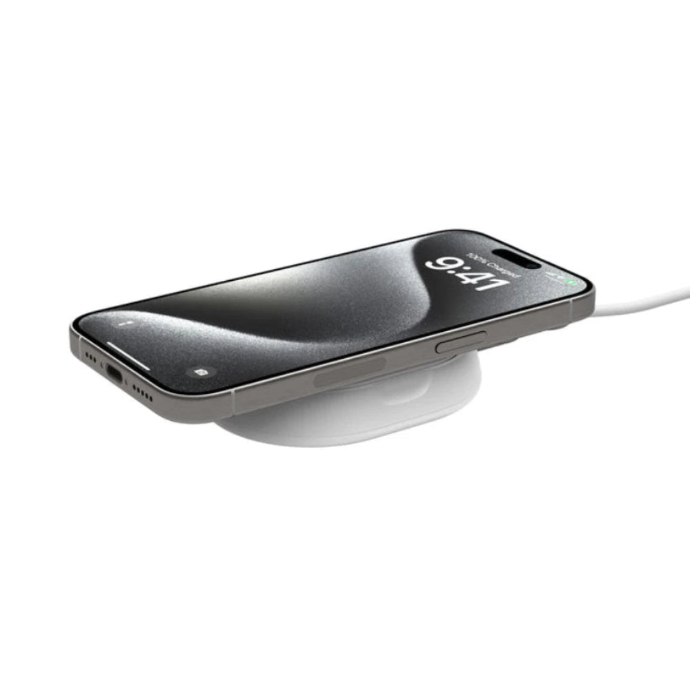 Base de carga Belkin Qi2 Stand convertible Pad 15W - Blanco
