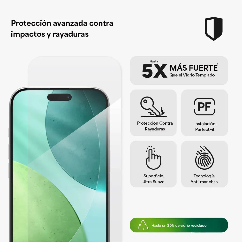 Protector de Pantalla Zagg Glass Elite para iPhone 17 Air - Transparente