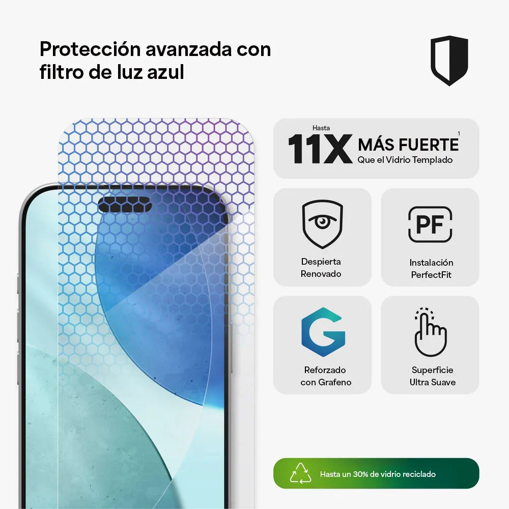 Protector de Pantalla Zagg Glass XTR5 para iPhone 17 - Transparente