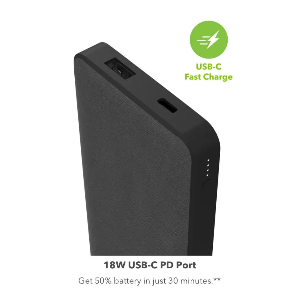 Batería Externa Mophie Powerstation 1 USB-C y 2 USB-A 10000mA - Negro