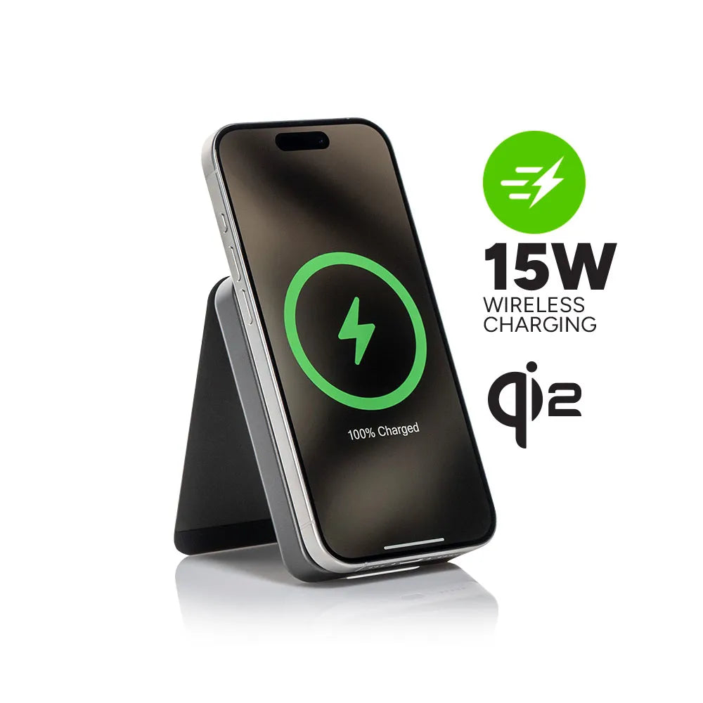 Cargador Inalambrico Mophie Qi2 Snap+ Powerstation Mini 50000 mAh - Negro