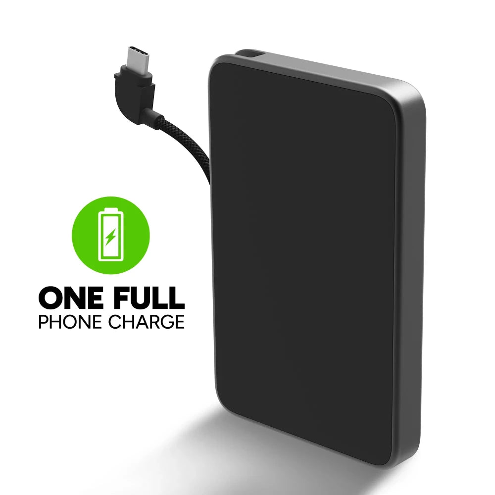 Batería externa Mophie Powerstation Plus 5.000mAh con cable USB-C - Negro