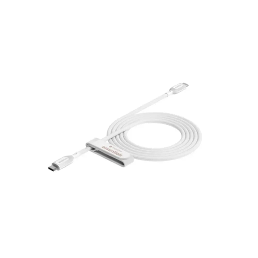 Cable Mophie essential trenzado USB-C a USB-C 60w 1m - Blanco