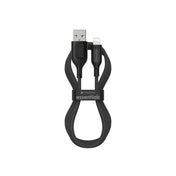 Cable Mophie essential trenzado USB-A a Lightning 12w 2m - Negro