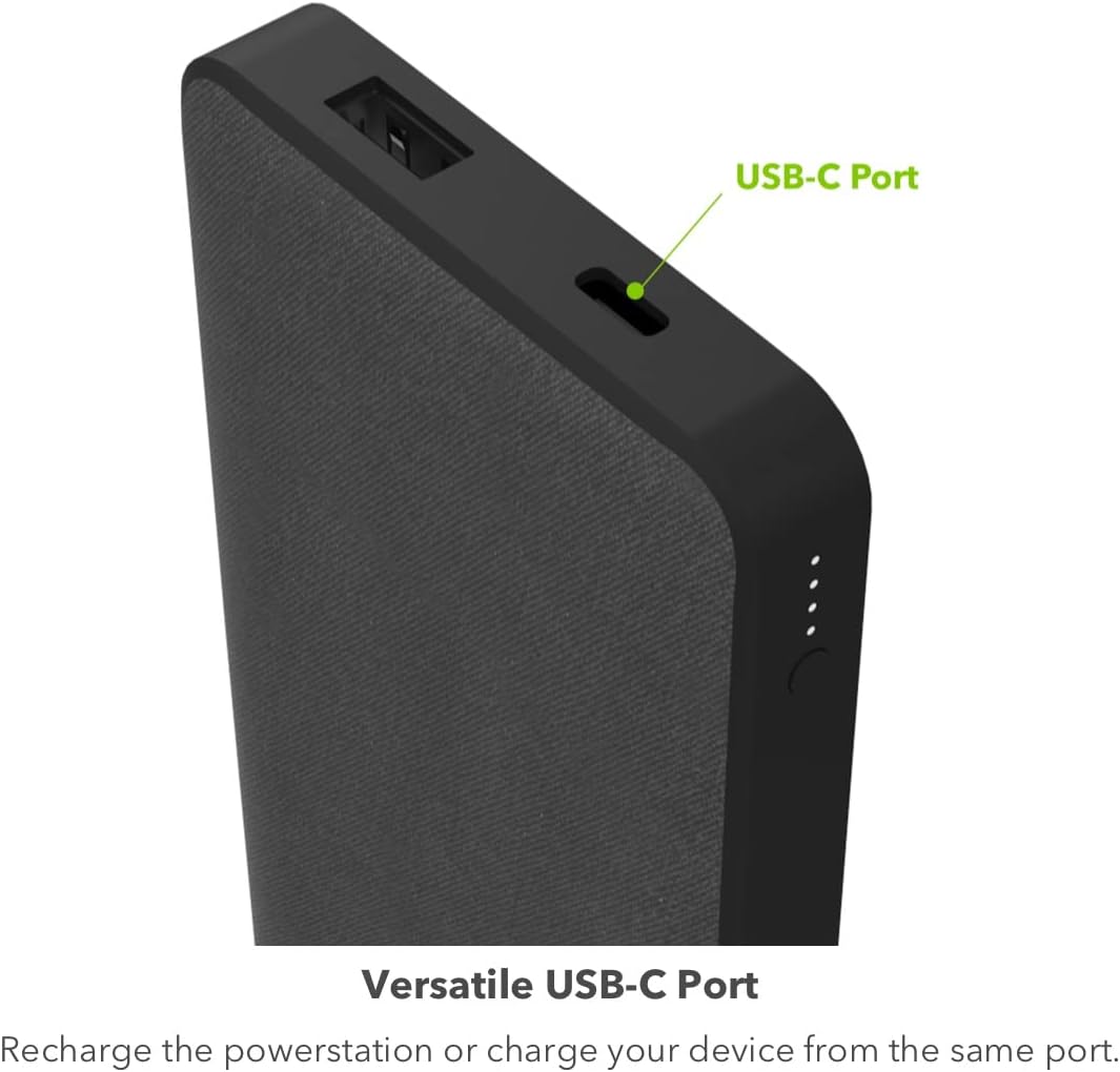 Batería Externa Mophie Powerstation 1 USB-C y 2 USB-A 10000mA - Negro