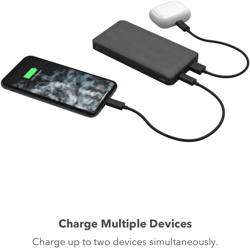 Batería Externa Mophie Powerstation 1 USB-C y 2 USB-A 10000mA - Negro