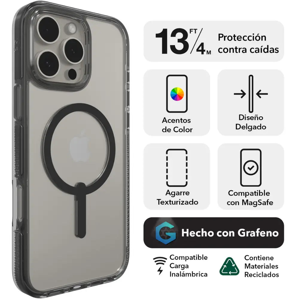 Case ZAGG Santa Cruz con MagSafe para iPhone 16 Pro - Verde