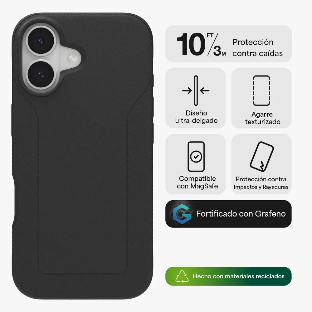 Case ZAGG Luxe con MagSafe para iPhone 17 - Negro