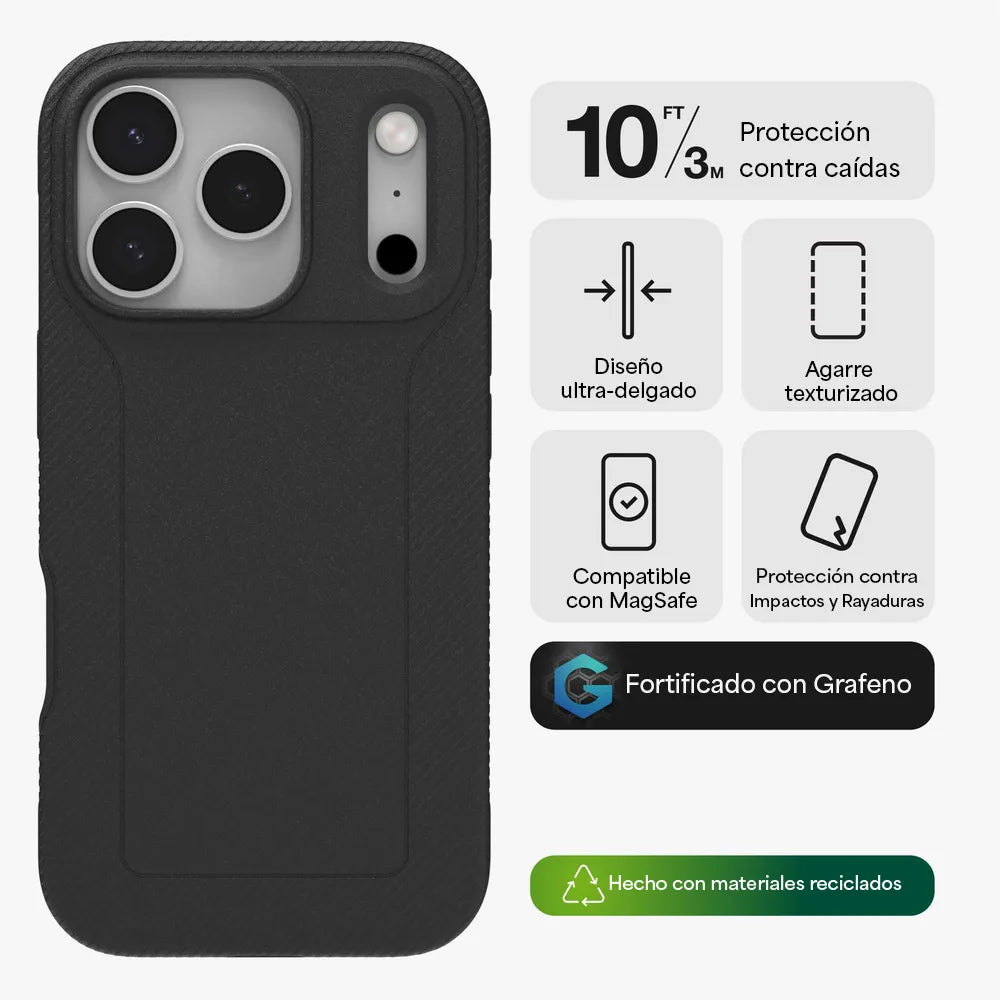 Case ZAGG Luxe con MagSafe para iPhone 17 Pro Max - Negro