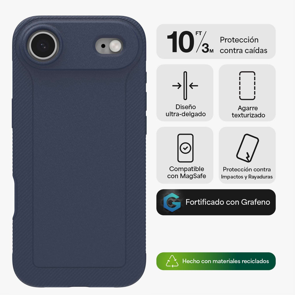 Case ZAGG Luxe con MagSafe para iPhone 17 Air - Azul Marino