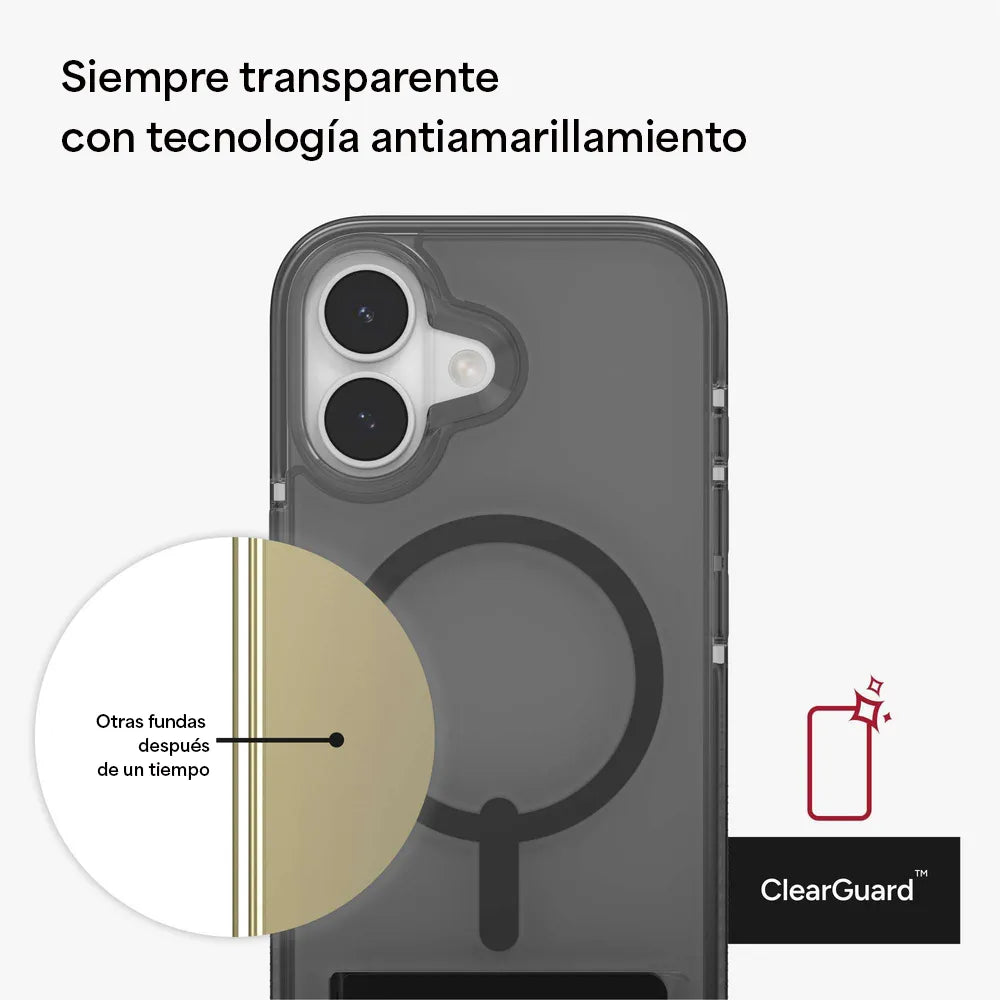 Case ZAGG Santa Cruz con MagSafe KS para iPhone 17 - Negro Medianoche