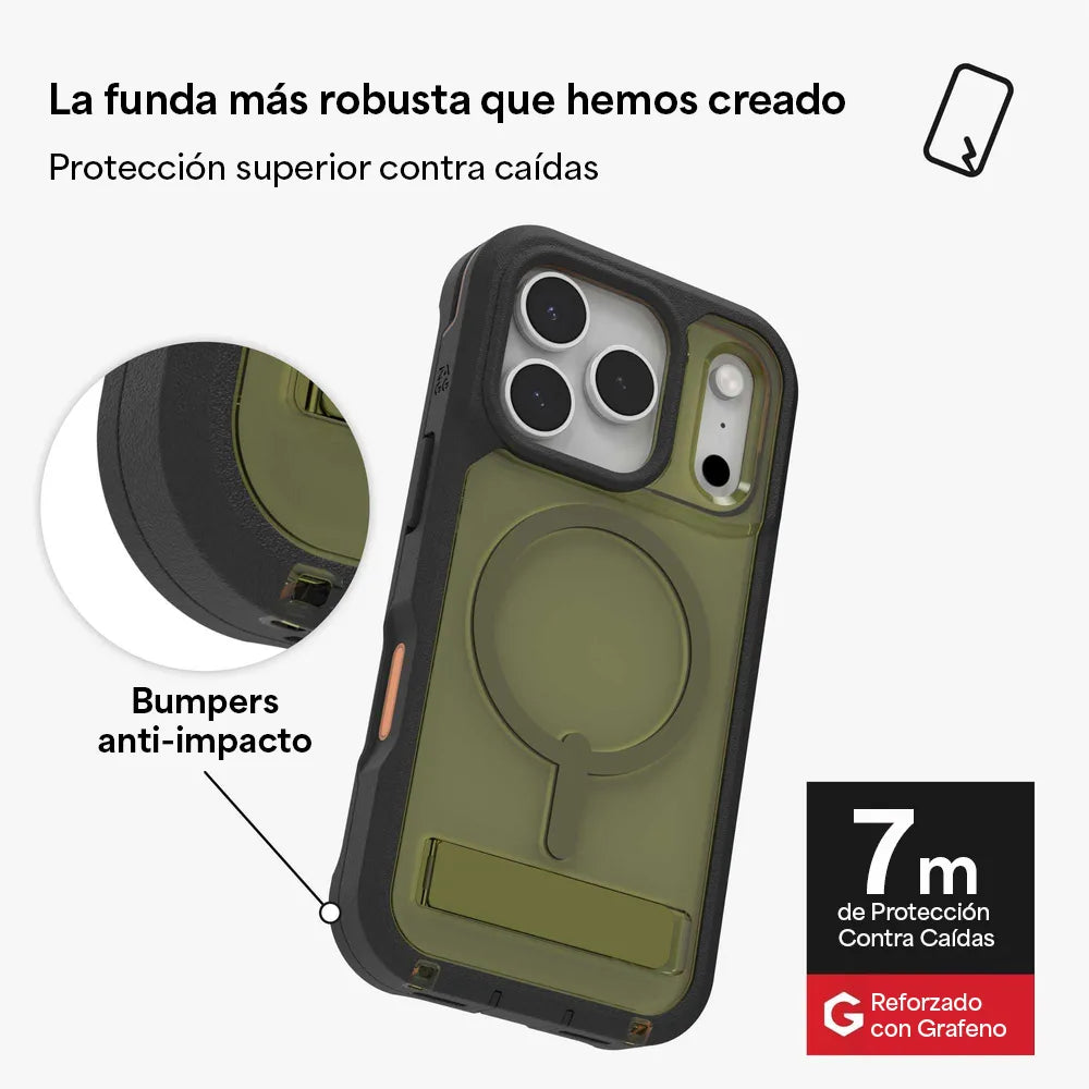 Case ZAGG Rainier con MagSafe KS para iPhone 17 Pro Max - Alga Marina