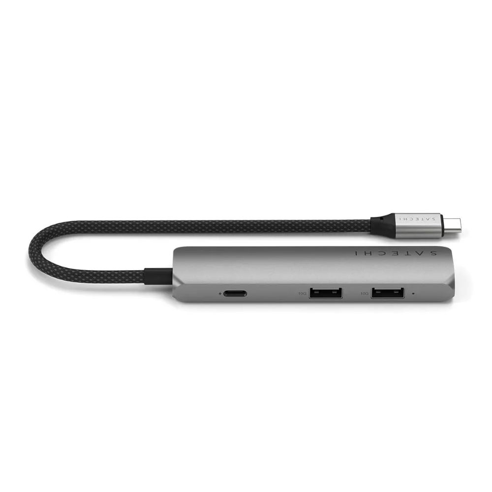 Adaptador Multipuerto Satechi Slim 4 en 1 USB-C 4K - Gris Espacial