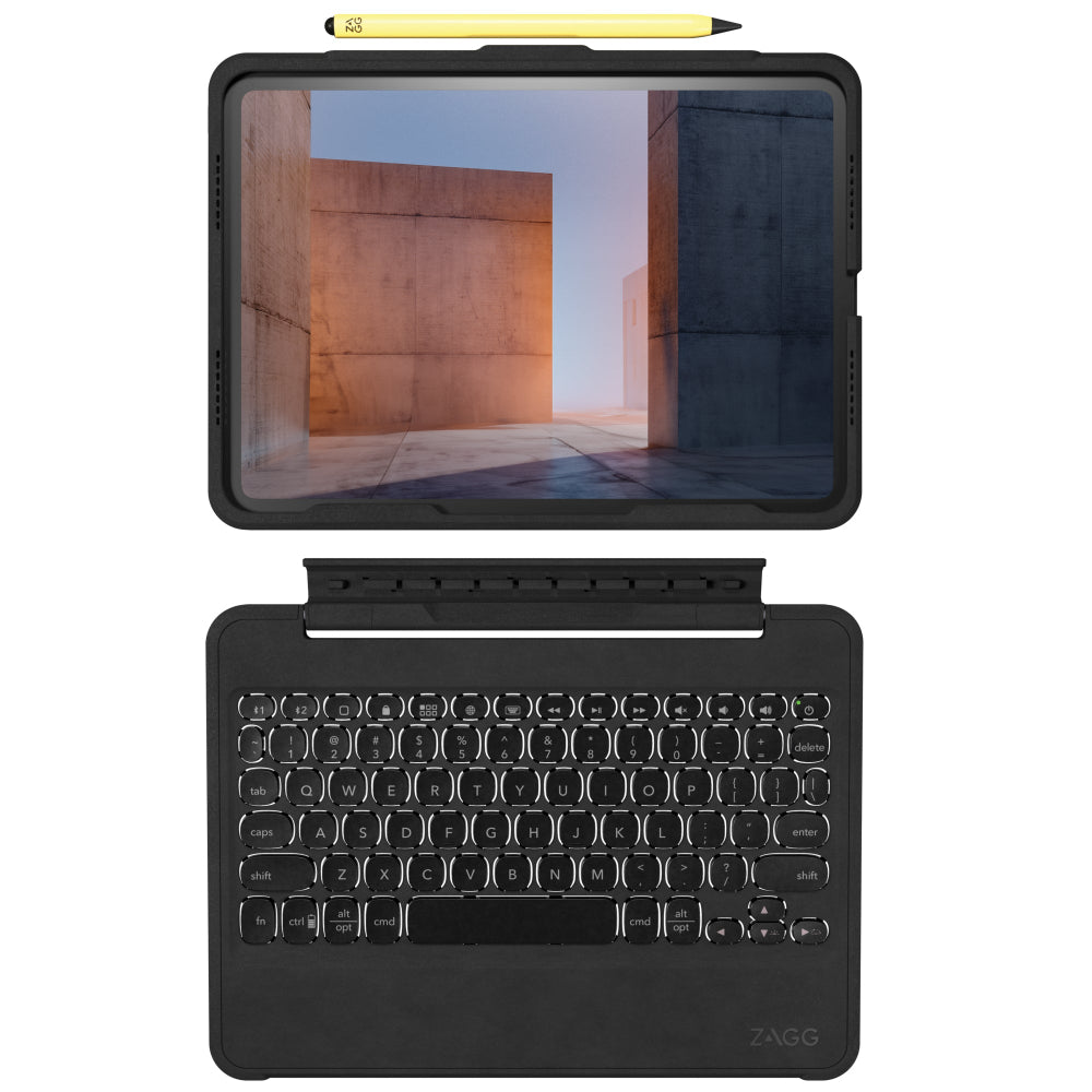 Case resistente con teclado ZAGG para iPad Pro 11 - Negro