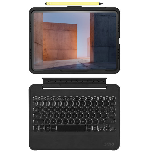 Case resistente con teclado ZAGG para iPad Pro 11 - Negro