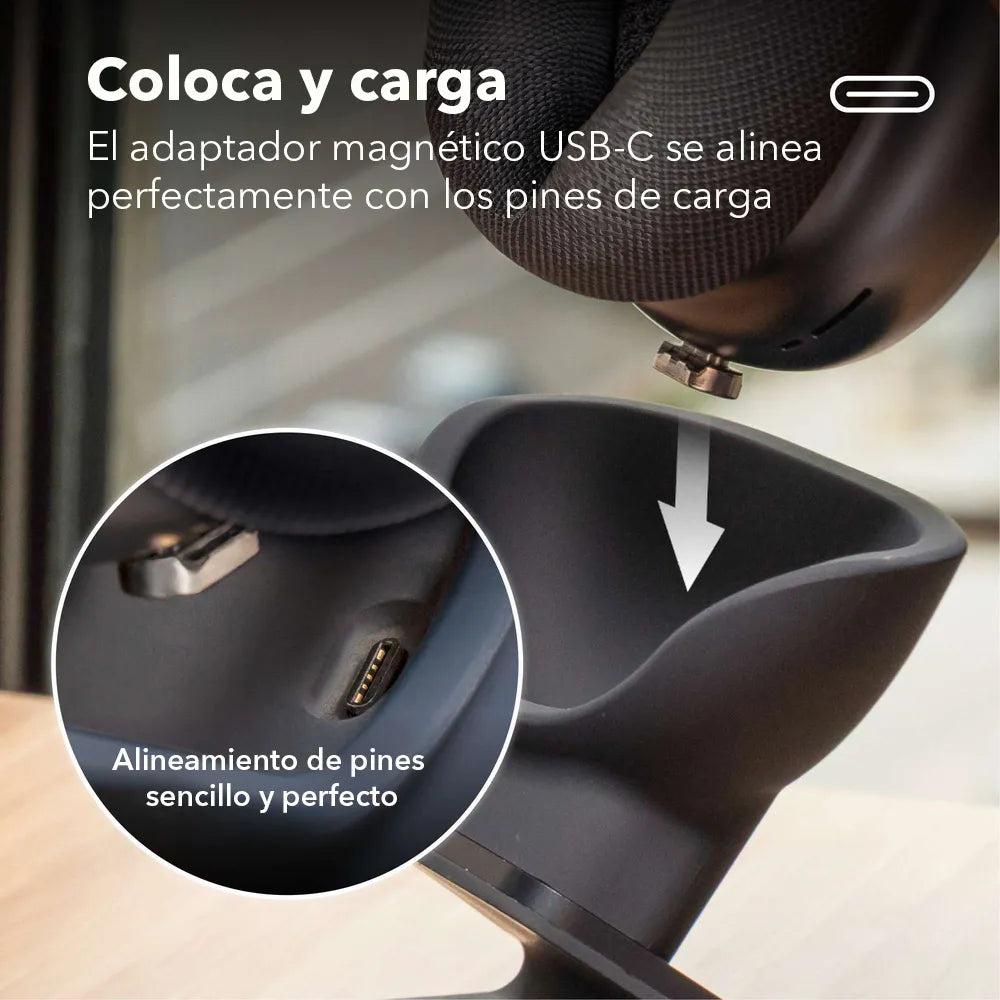 Base de Carga Inalámbrica mophie para AirPods Max con carga magnética USB-C - Negro