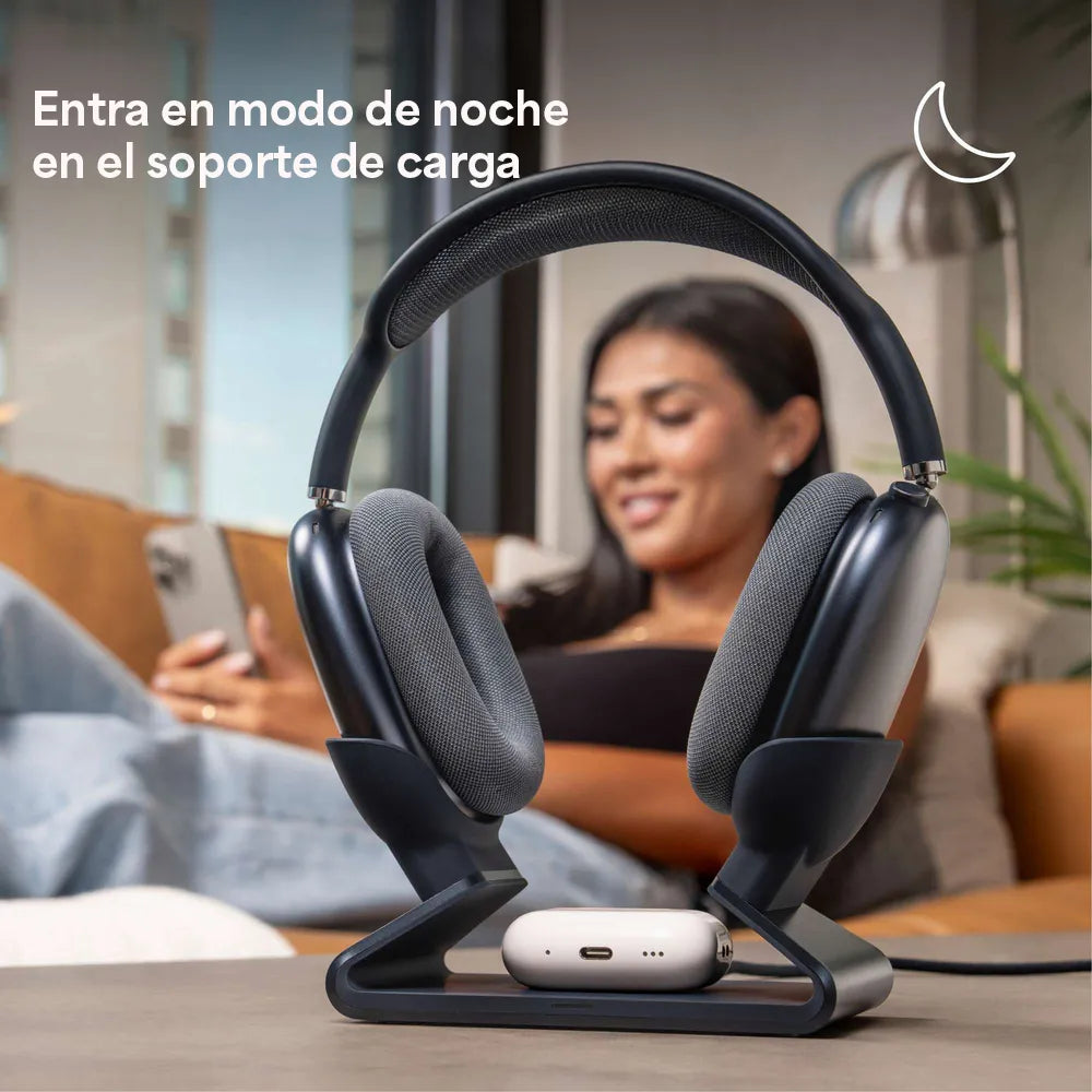 Base de Carga Inalámbrica mophie para AirPods Max con carga magnética USB-C - Negro