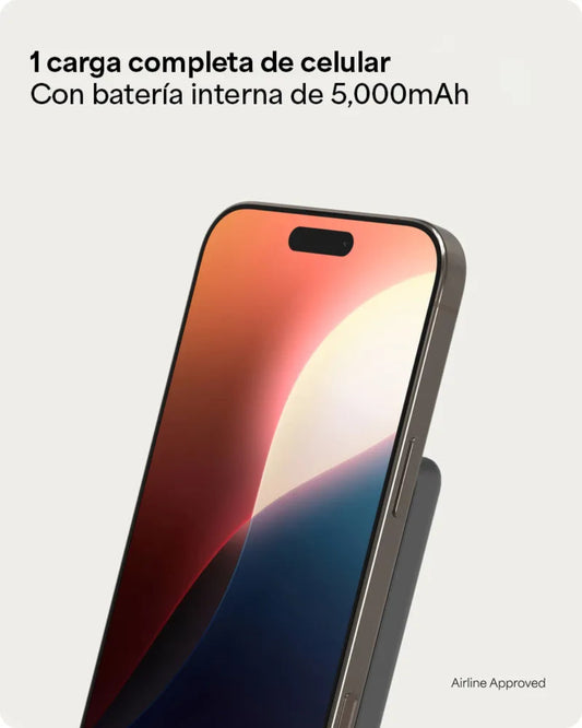 Batería Mophie Powerstation Mini Qi2 de 15W 5000mAh - Negro