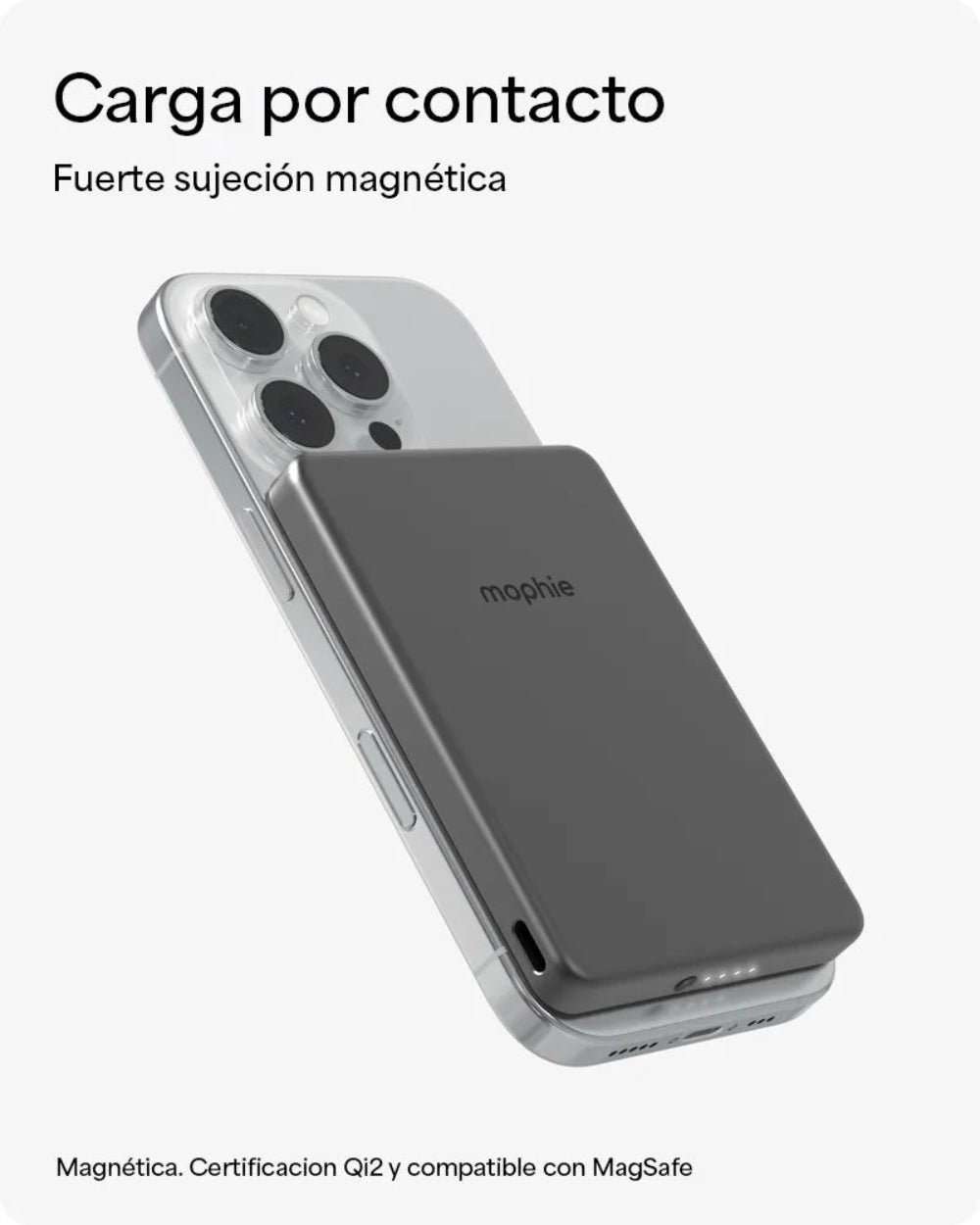 Batería mophie Powerstation Mini Qi2 de 15W 5000mAh - Negro — vista 7 | iShop Colombia