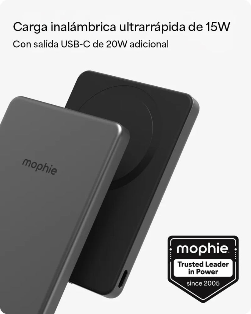Batería mophie Powerstation Mini Qi2 de 15W 5000mAh - Negro — vista 3 | iShop Colombia