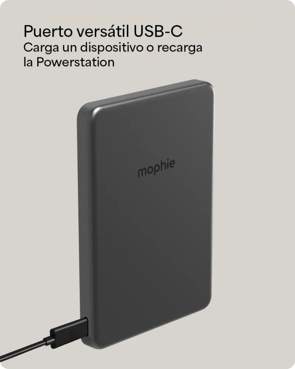 Batería mophie Powerstation Mini Qi2 de 15W 5000mAh - Negro — vista 6 | iShop Colombia