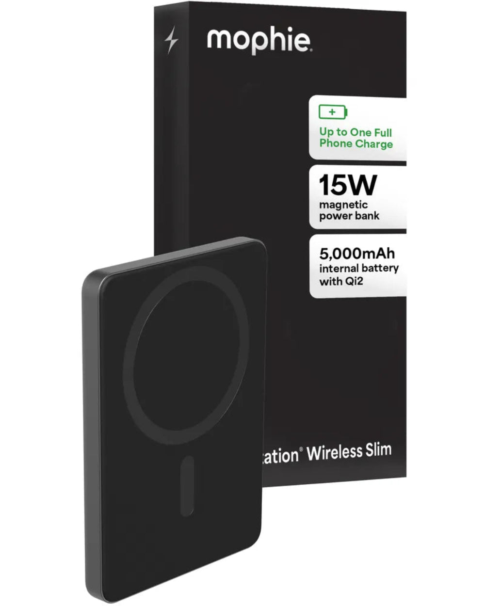 Batería mophie Powerstation Mini Qi2 de 15W 5000mAh - Negro — vista 9 | iShop Colombia